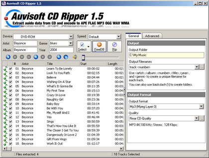 extracts audio data from Audio CD