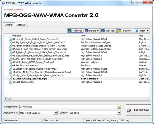 Converts audio files